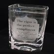 Load image into Gallery viewer, Custom Cigar Glass - Old Fashioned Whiskey Glass With Indented Cigar Rest Holder
