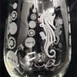 Load image into Gallery viewer, Custom Wine Glasses - Seahorse Design