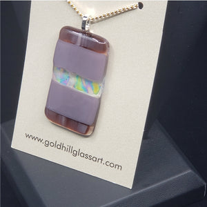 Lavender and Dichroic Pendant
