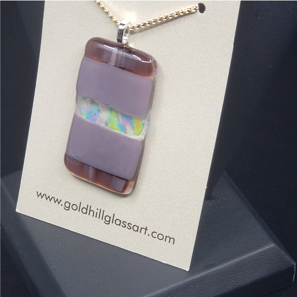 Lavender and Dichroic Pendant